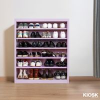 MAX Steel Shoe Cabinet - 6 Tiers, Adjustable Shelves-1